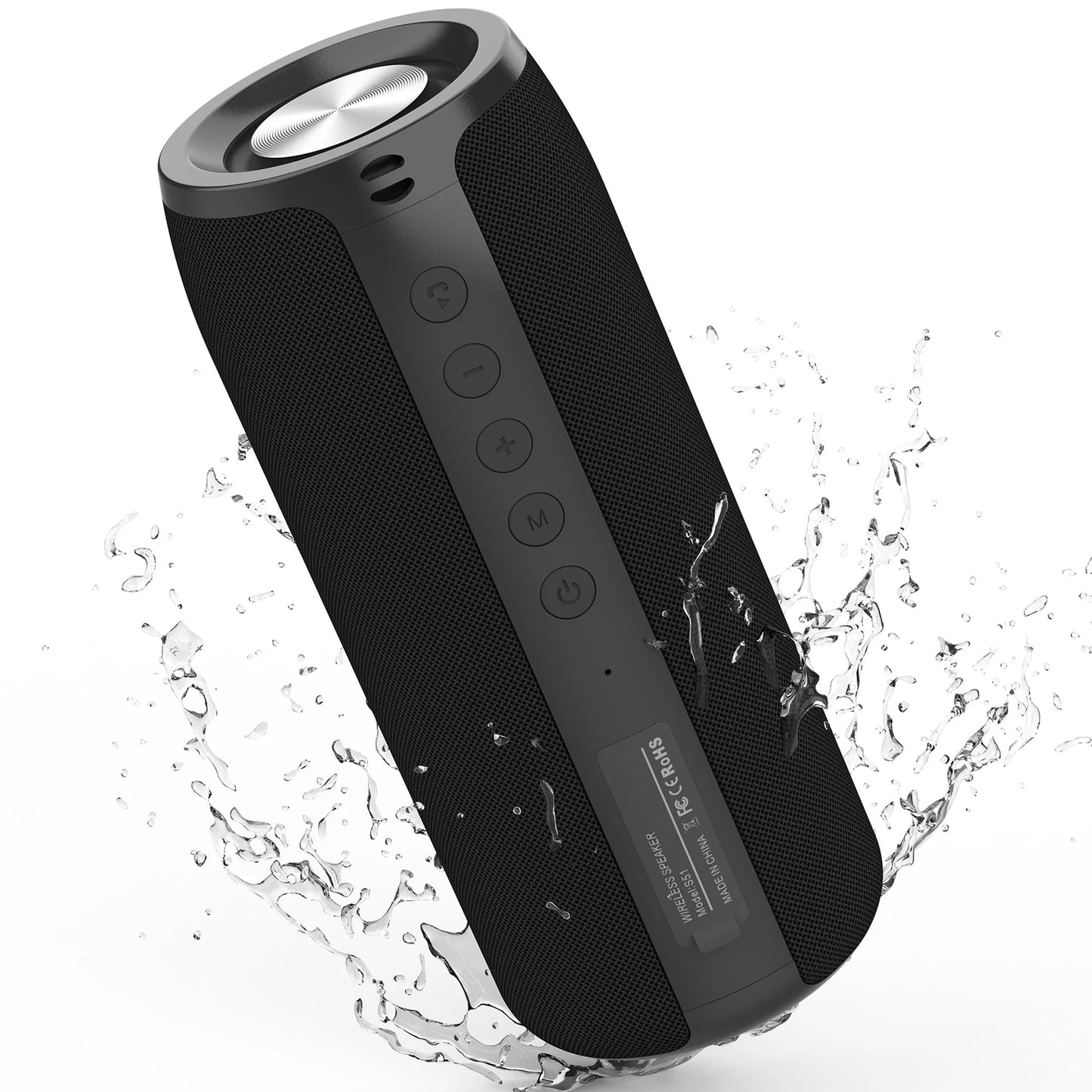 Portable Bluetooth Speaker, Waterproof Wireless Outdoor Speaker with Loud Stereo Deep Bass Sound, TWS Pairing, 30H Playtime for Home Party