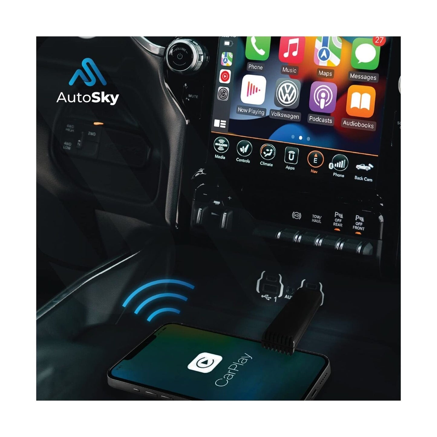 Wireless Carplay Adapter - Newest and Fastest 5Ghz Wireless Car Play - Autosk...