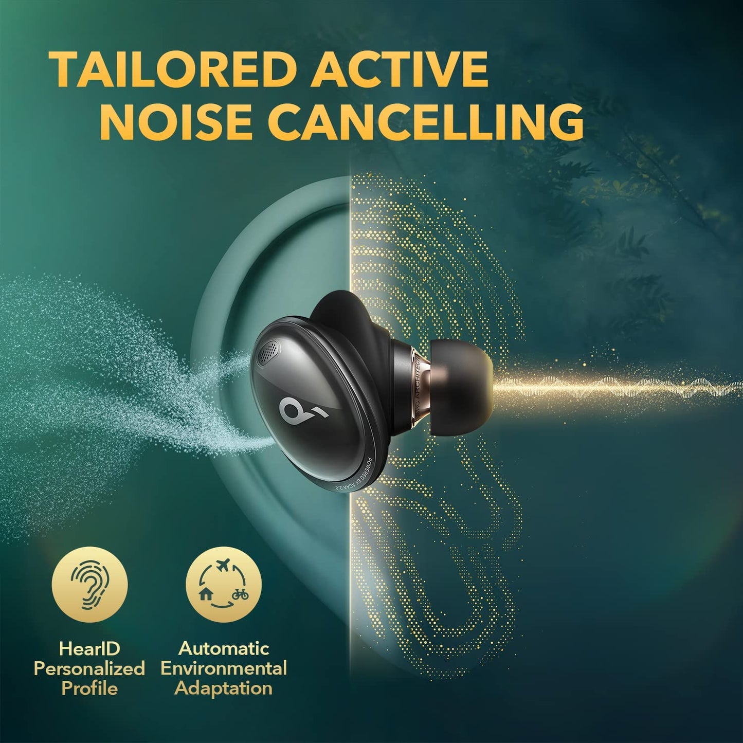 by Liberty 3 Pro Noise Cancelling Earbuds, True Wireless Earbuds with ACAA 2.0, Hearid ANC, Fusion Comfort, Hi-Res Audio Wireless, 6 Mics for Calls, 32H Playtime