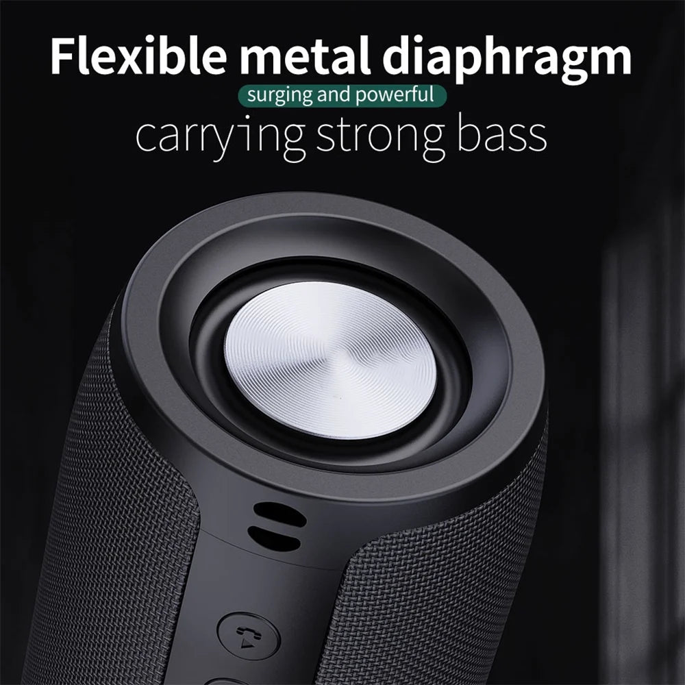 Portable Bluetooth Speaker, Waterproof Wireless Outdoor Speaker with Loud Stereo Deep Bass Sound, TWS Pairing, 30H Playtime for Home Party