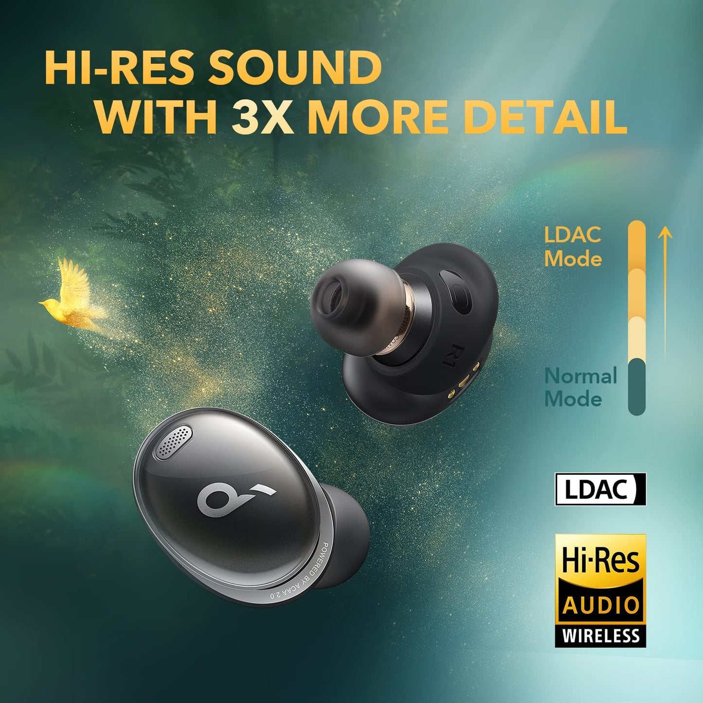 by Liberty 3 Pro Noise Cancelling Earbuds, True Wireless Earbuds with ACAA 2.0, Hearid ANC, Fusion Comfort, Hi-Res Audio Wireless, 6 Mics for Calls, 32H Playtime