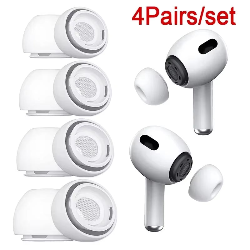 Soft Silicone Ear Tips for Airpods Pro 1/2 Protective Earbuds Cover with Noise Reduction Hole Ear-Pads for Apple Air Pods Pro