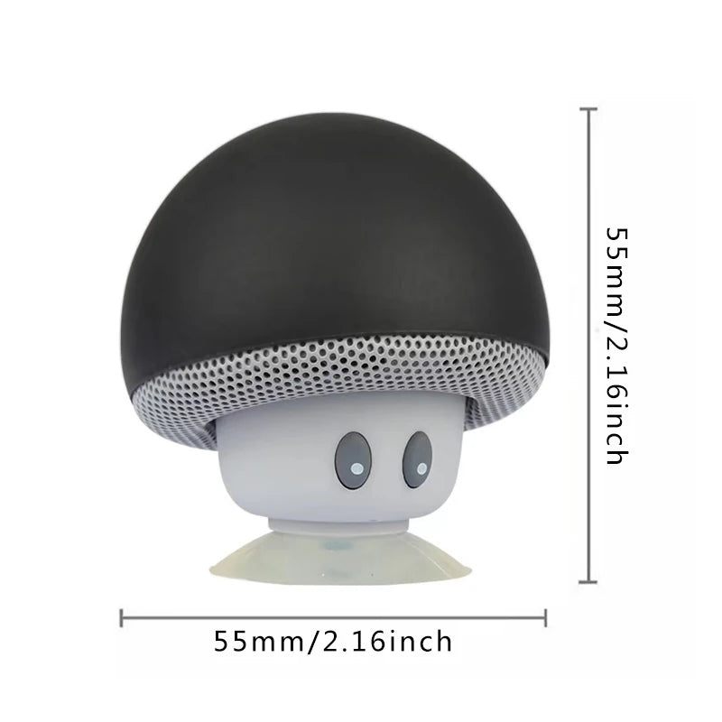 Mini Mushroom Bluetooth Speaker - Creative Mini Suction Cup Portable Smart Speaker for Phones - Cross-Border Cartoon Gift