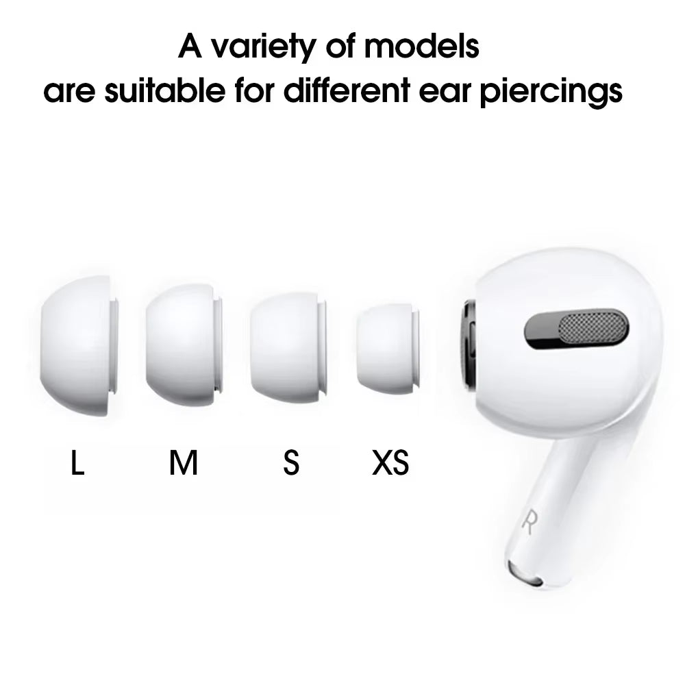 Soft Silicone Ear Tips for Airpods Pro 1/2 Protective Earbuds Cover with Noise Reduction Hole Ear-Pads for Apple Air Pods Pro