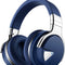 E7 Active Noise Cancelling Headphones Bluetooth Headphones with Microphone Deep Bass Wireless Headphones over Ear, Comfortable Protein Earpads, 30 Hours Playtime for Travel/Work, Navy