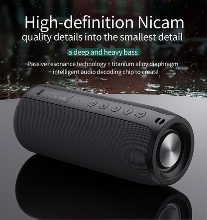 Portable Bluetooth Speaker, Waterproof Wireless Outdoor Speaker with Loud Stereo Deep Bass Sound, TWS Pairing, 30H Playtime for Home Party