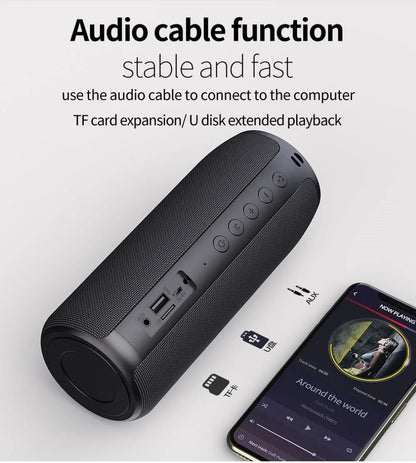 Portable Bluetooth Speaker, Waterproof Wireless Outdoor Speaker with Loud Stereo Deep Bass Sound, TWS Pairing, 30H Playtime for Home Party